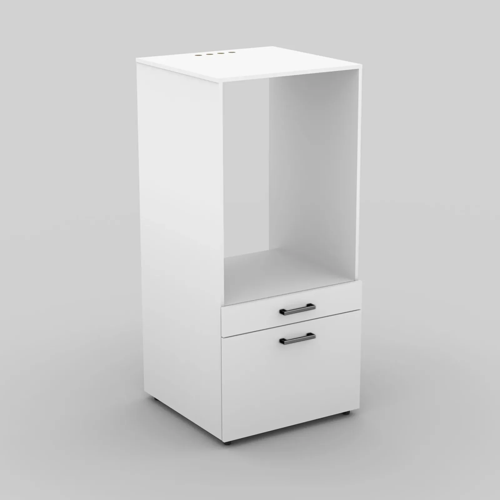 Garnero Arredamenti Mobili Lavanderia-Mobile lavatrice e asciugatrice 134x144h cm con cassettoni bianco Water