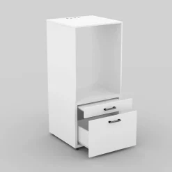 Garnero Arredamenti Mobili Lavanderia-Mobile lavatrice e asciugatrice 134x144h cm con cassettoni bianco Water