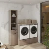 Garnero Arredamenti Mobili Lavanderia-Mobile lavatrice e asciugatrice 172x197h cm con colonna beige Wave