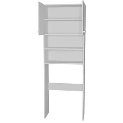 Garnero Arredamenti Mobili Lavanderia-Mobile lavatrice 64x183h cm con 2 ante e ripiani bianco Andres