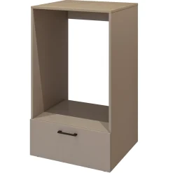 Garnero Arredamenti Mobili Lavanderia-Mobile lavatrice 67x117h cm con cassettone beige Wave