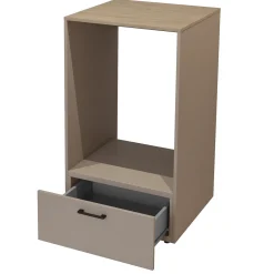 Garnero Arredamenti Mobili Lavanderia-Mobile lavatrice 67x117h cm con cassettone beige Wave