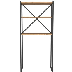 Garnero Arredamenti Mobili Lavanderia-Mobile lavatrice 66x160h cm industrial metallo Canarie Rovere