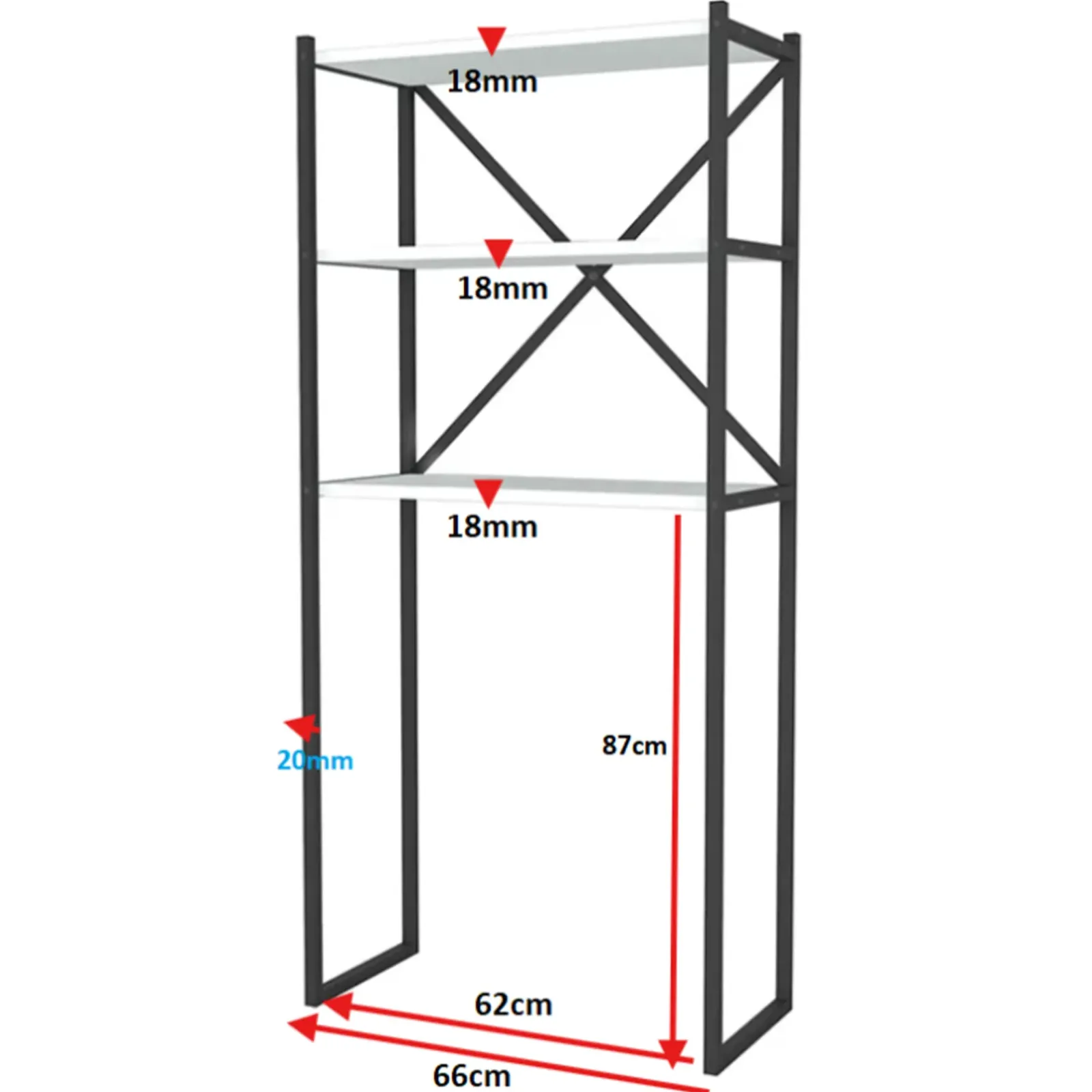 Garnero Arredamenti Mobili Lavanderia-Mobile lavatrice 66x160h cm industrial metallo Canarie Rovere