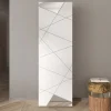 Garnero Arredamenti Armadi E Madie Ingresso|Mobili Multiuso-Mobile multiuso ingresso 60x187h cm appendiabiti bianco lucido specchio Olimpo