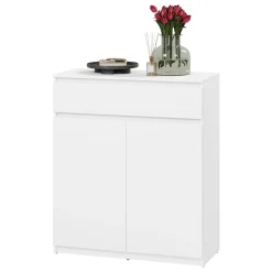 Garnero Arredamenti Armadi E Madie Ingresso|Mobili Multiuso-Mobile multiuso ingresso 92x107h cm con cassetto bianco Accent Bianco Opaco