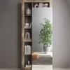 Garnero Arredamenti Armadi E Madie Ingresso|Mobili Multiuso-Mobile multiuso ingresso 91x209h cm appendiabiti con specchio bianco pero Invictus