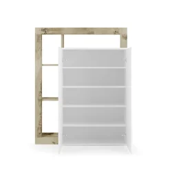 Garnero Arredamenti Scarpiere E Cassepanche|Scarpiere-Mobile multiuso ingresso 108x138h cm scarpiera bianco lucido pero Invictus