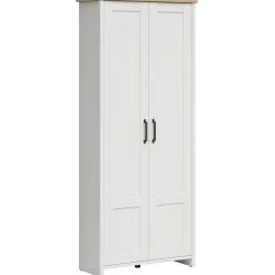 Garnero Arredamenti Armadio Ante Battenti|Mobili Multiuso-Mobile multiuso 85x201h cm 2 ante bianco frassinato rovere Lars