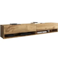 Garnero Arredamenti Mobile Tv Sospeso|Mobili Tv Moderni-Mobile porta TV sospeso 180x30h cm 2 ante Gregoria Rovere