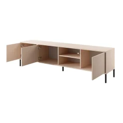 Garnero Arredamenti Mobile Tv Basso-Mobile porta TV 203x54h cm 3 ante 2 vani moderno beige Melly