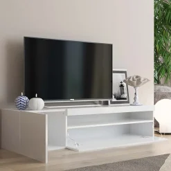 Garnero Arredamenti Mobile Tv Basso|Mobili Tv Moderni-Mobile porta TV 155x37h cm 1 anta Light Small Gihome® Bianco Lucido