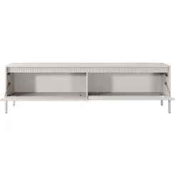 Garnero Arredamenti Mobile Tv Basso-Mobile porta TV 187x54h cm 2 ante cannettato Ciar Beige
