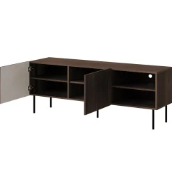 Garnero Arredamenti Mobile Tv Basso|Mobili Tv Moderni-Mobile porta TV 150x58h cm 2 ante 2 vani noce cannettato Gabiot