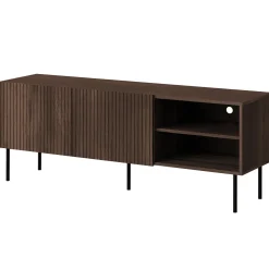 Garnero Arredamenti Mobile Tv Basso|Mobili Tv Moderni-Mobile porta TV 150x58h cm 2 ante 2 vani noce cannettato Gabiot