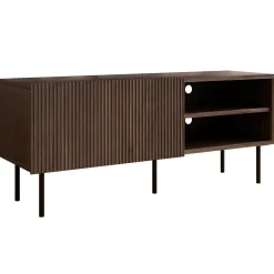 Garnero Arredamenti Mobile Tv Basso|Mobili Tv Moderni-Mobile porta TV 150x58h cm 2 ante 2 vani noce cannettato Gabiot