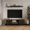 Garnero Arredamenti Mobili Tv Moderni|Mobile Tv Moderno-Mobile porta TV 165x55h cm 2 ante cassetto wengè Blackwood