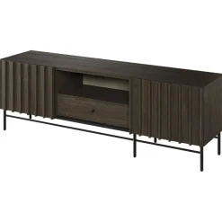 Garnero Arredamenti Mobili Tv Moderni|Mobile Tv Moderno-Mobile porta TV 165x55h cm 2 ante cassetto wengè Blackwood