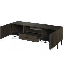 Garnero Arredamenti Mobili Tv Moderni|Mobile Tv Moderno-Mobile porta TV 165x55h cm 2 ante cassetto wengè Blackwood