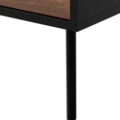 Garnero Arredamenti Mobile Tv Basso|Mobili Tv Moderni-Mobile porta TV 180x60h cm 2 ante noce nero Wild Noce - Nero opaco