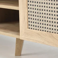 Garnero Arredamenti Mobili Tv Moderni|Mobile Tv Moderno-Mobile porta tv 150x45h cm 2 ante 2 vani a giorno moderno rovere Sombra