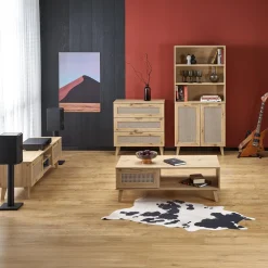 Garnero Arredamenti Mobili Tv Moderni|Mobile Tv Moderno-Mobile porta tv 150x45h cm 2 ante 2 vani a giorno moderno rovere Sombra