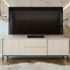 Garnero Arredamenti Mobili Tv Moderni|Mobile Tv Moderno-Mobile porta tv 174x60h cm 2 ante 2 cassetti cannettato beige Strike