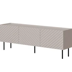 Garnero Arredamenti Mobile Tv Basso-Mobile porta TV 166x59h cm 3 ante con frontali decorati Daniele Beige