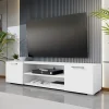 Garnero Arredamenti Mobile Tv Basso|Mobili Tv Moderni-Mobile porta TV 156x36h cm 2 ante design moderno bianco Pastello