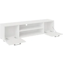 Garnero Arredamenti Mobile Tv Basso|Mobili Tv Moderni-Mobile porta TV 156x36h cm 2 ante design moderno bianco Pastello