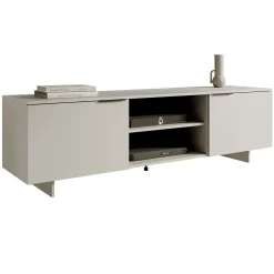 Garnero Arredamenti Mobile Tv Basso|Mobili Tv Moderni-Mobile porta TV 180x55h cm 2 ante grigio Stone