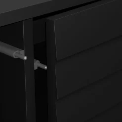 Garnero Arredamenti Mobile Tv Basso|Mobili Tv Moderni-Mobile porta TV 180x60h cm 2 ante nero Wild Nero Opaco