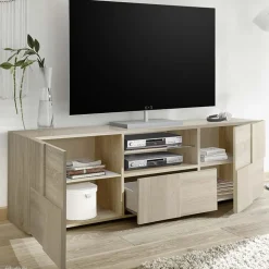 Garnero Arredamenti Mobile Tv In Legno|Mobile Tv Basso-Mobile porta TV 181x57h cm 2 ante samoa Obsession Rovere