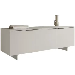 Garnero Arredamenti Mobile Tv Basso|Mobili Tv Moderni-Mobile porta TV 150x55h cm 3 ante grigio Stone