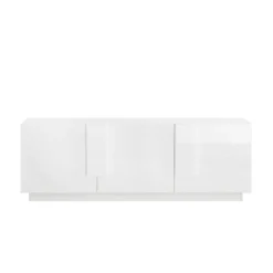 Garnero Arredamenti Mobile Tv Basso|Mobili Tv Moderni-Mobile porta TV 182x63h cm 3 ante moderno bianco laccato lucido Alvarez Bianco Lucido