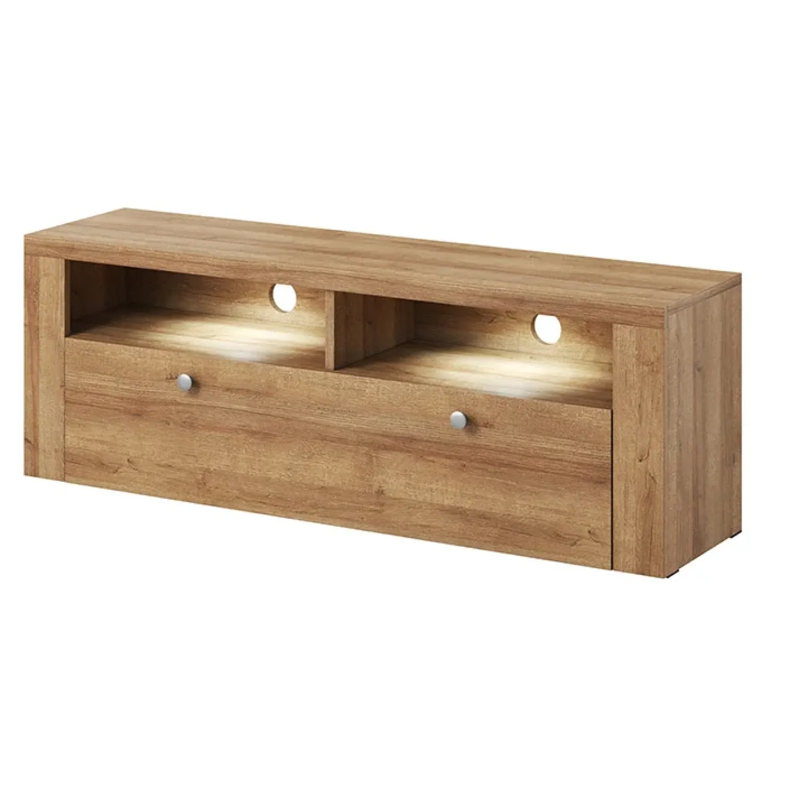 Garnero Arredamenti Mobile Tv Basso|Mobili Tv Moderni-Mobile porta TV 140x49h cm 1 anta Paloma 2 Rovere