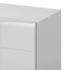 Garnero Arredamenti Mobile Tv Basso|Mobili Tv Moderni-Mobile porta TV 208x48h cm 2 ante 4 cassetti bianco lucido rovere Tahiti