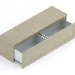 Garnero Arredamenti Mobile Tv In Legno|Mobile Tv Basso-Mobile porta TV 138x40h cm 1 cassettone con telaio Sunset Tortora