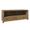 Garnero Arredamenti Mobile Tv In Legno|Mobile Tv Basso-Mobile porta TV 160x60h cm 3 cassetti quercia Clyde