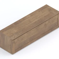 Garnero Arredamenti Mobile Tv In Legno|Mobile Tv Basso-Mobile porta TV 138x40h cm 1 cassettone con telaio rovere scuro Sunset Noce