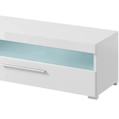 Garnero Arredamenti Mobile Tv Basso-Mobile porta TV 200x35h cm 2 cassetti Frisk Bianco Lucido