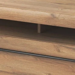 Garnero Arredamenti Mobile Tv In Legno|Mobile Tv Basso-Mobile porta TV 160x52h cm 1 cassetto rovere nero Maiorca