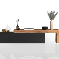 Garnero Arredamenti Mobile Tv Basso|Mobili Tv Moderni-Mobile porta tv 230x51h cm antracite rovere Block Antracite - Rovere