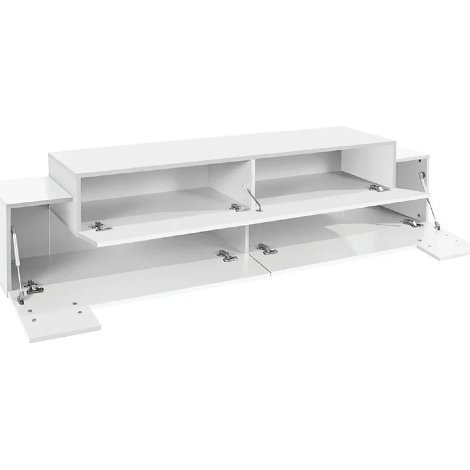 Garnero Arredamenti Mobile Tv Basso|Mobili Tv Moderni-Mobile porta TV 200x52h cm Milos Gihome® Bianco Lucido