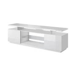 Garnero Arredamenti Mobile Tv Basso-Mobile porta TV 180x56h cm Blackburn Bianco Lucido