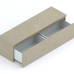 Garnero Arredamenti Mobile Tv Basso|Mobili Tv Moderni-Mobile porta TV 138x40h cm  con cassettone Sunset Tortora