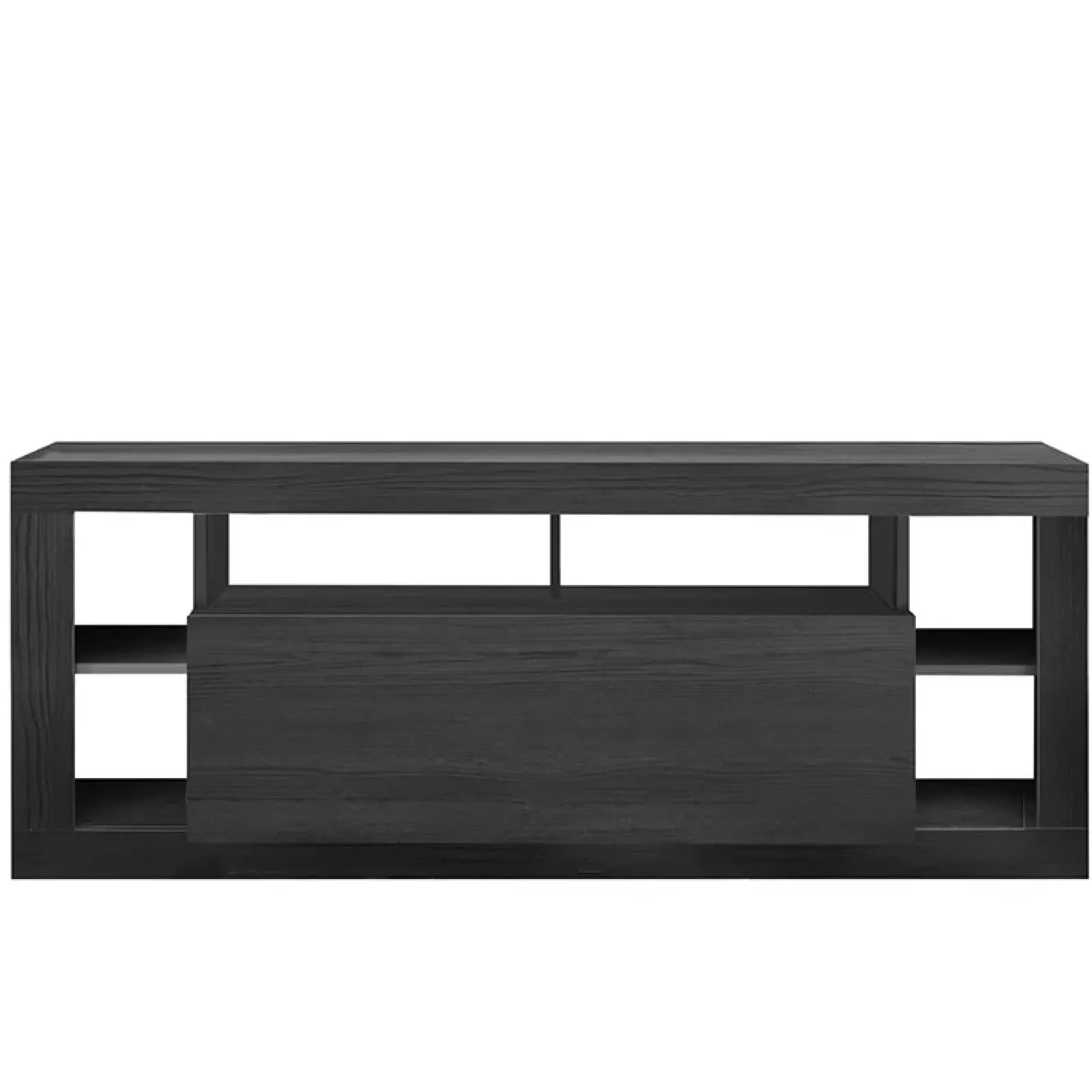 Garnero Arredamenti Mobile Tv Basso|Mobili Tv Moderni-Mobile porta TV 172x66h cm con ribalta Trilogy Nero Frassinato