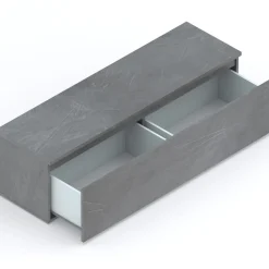 Garnero Arredamenti Mobile Tv In Legno|Mobile Tv Basso-Mobile porta TV 138x40h cm con cassettone Sunset Antracite