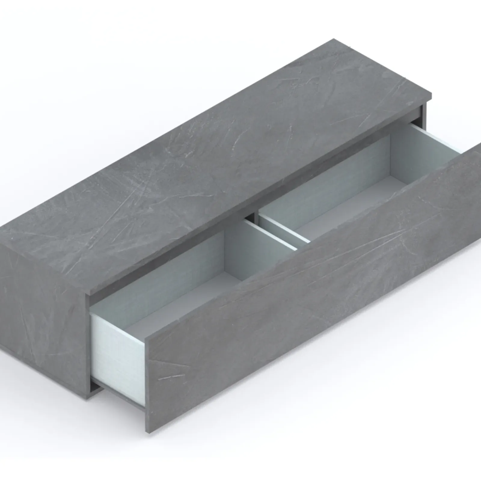 Garnero Arredamenti Mobile Tv In Legno|Mobile Tv Basso-Mobile porta TV 138x40h cm con cassettone Sunset Antracite