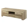 Garnero Arredamenti Mobile Tv Basso-Mobile porta TV 155x50h cm con mensola rovere Vietnam